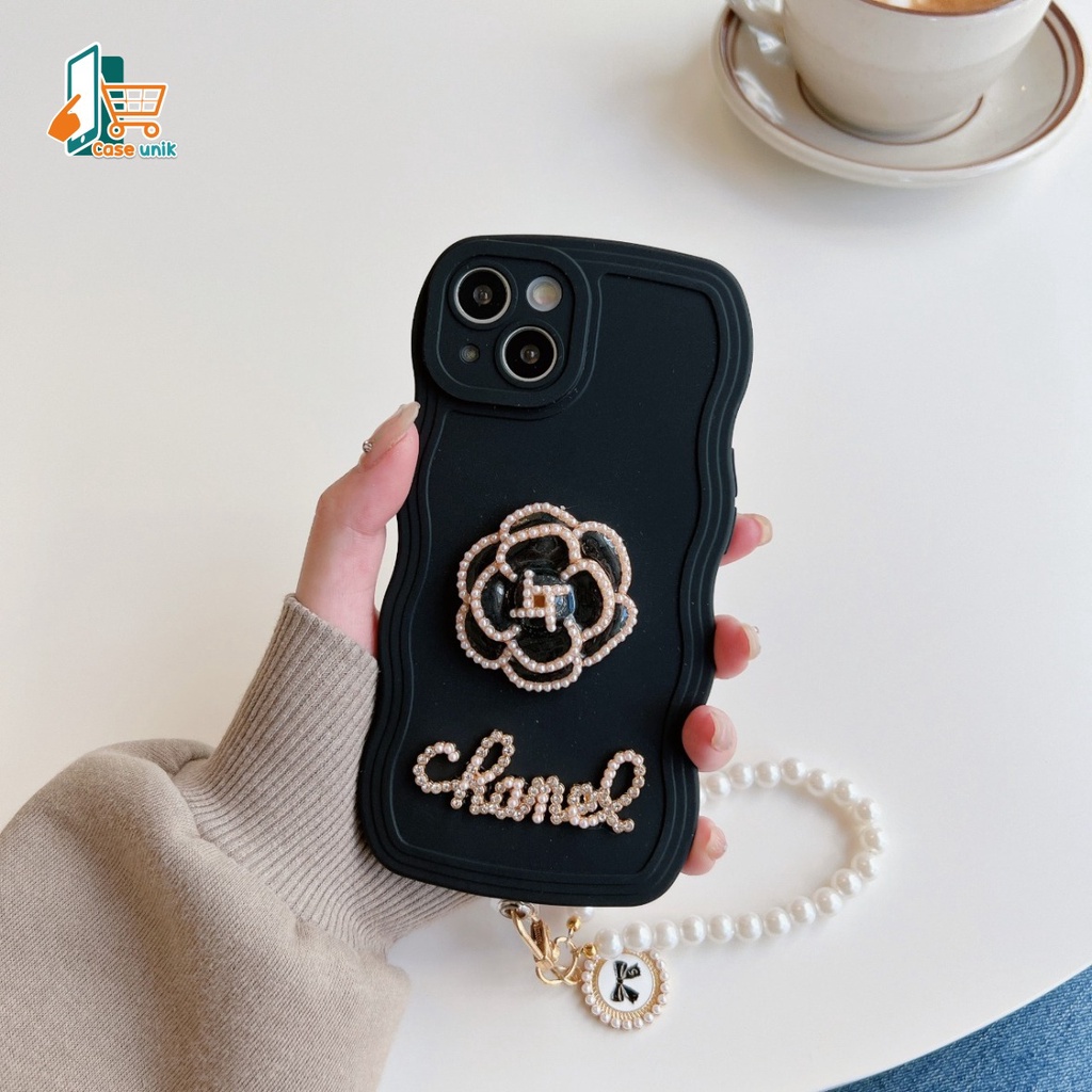 GC13 SOFTCASE WAVY FLOWER 3D LANYARD FOR OPPO A3S A5S A7 A11K A12 F9 A1K A15 A15S A16 A17 A17K A31 A8 A37 NEO 9 A39 A57 A71 A83 F1S A59 F5 F7 F11 PRO A5 A9 A52 A92 A53 A33 2020 A54 A55 A57 2022 A77S CS5320