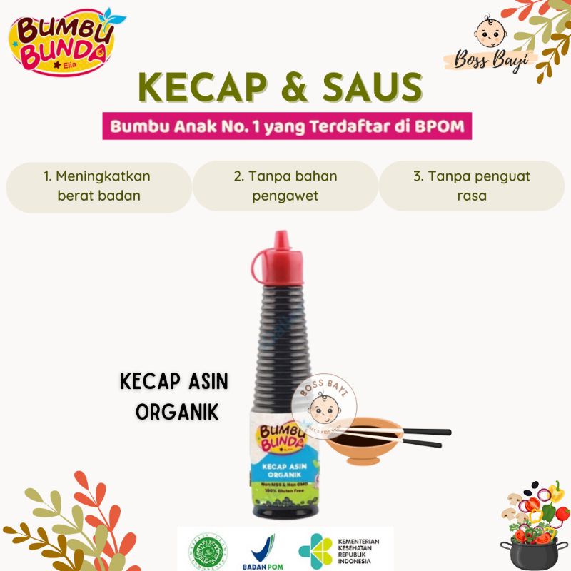 BUMBU BUNDA by Elia - Aneka Kecap &amp; Saus |Kecap Manis Organik|Minyak Wijen|Kecap Asin|Kecap Ikan|Saus Teriyaki|Saos Tiram