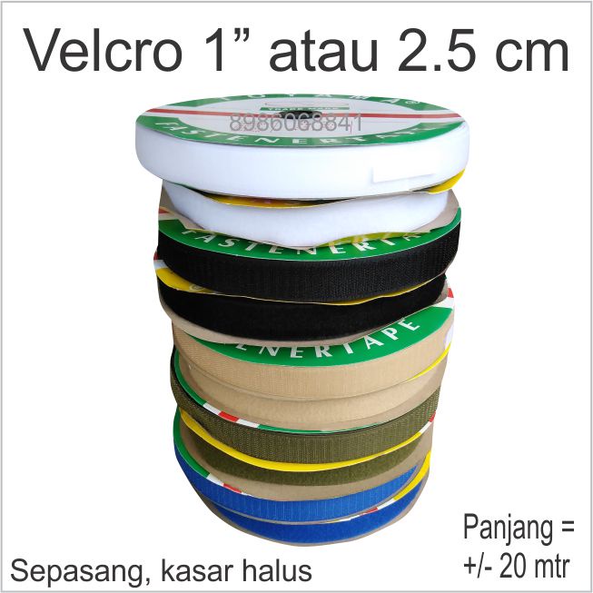 Perekat Velcro Magic Tape Kretekan 1&quot; atau 2.5cm ROLL
