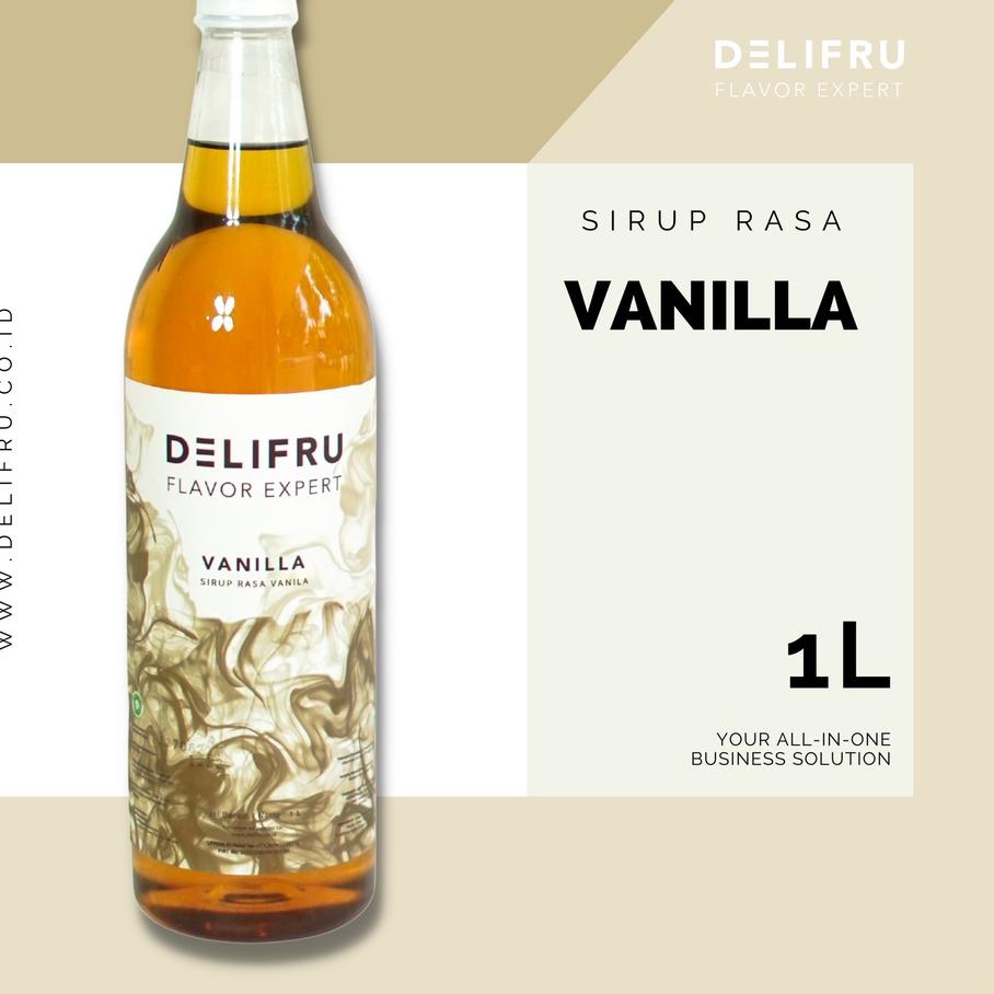 

♙ Syrup Vanilla Delifru 1 Liter - Sirup Vanilla Premium ➸