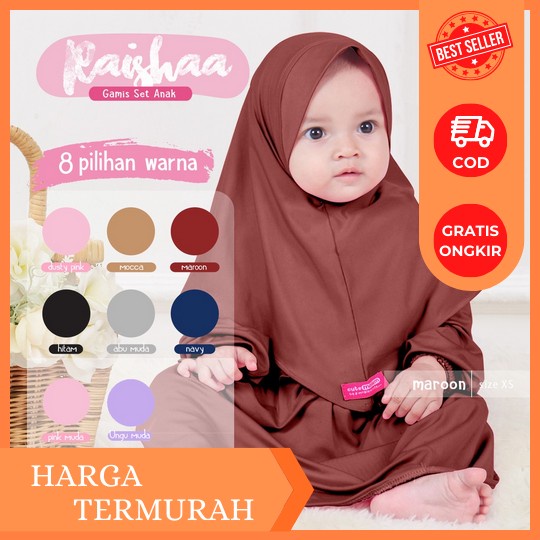 3 Ukuran S M L/ Gamis Anak 2023 Model Terbaru/ Syari Kid Suri/ Collinkid/ Baju Busana Muslim Anak Pe