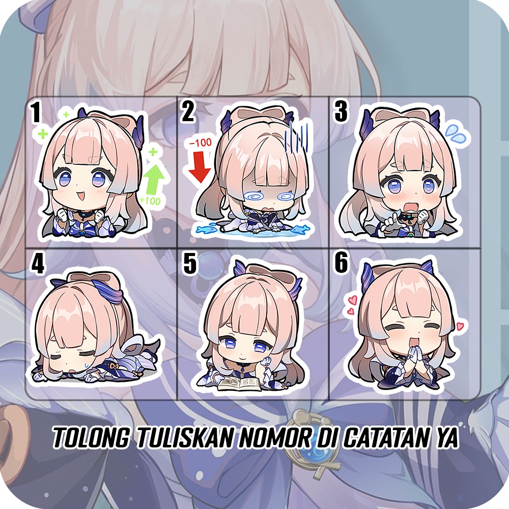Stiker Glossy Kokomi Genshin Impact, Sticker Anime Untuk di HP, Laptop, Helm, Motor dll
