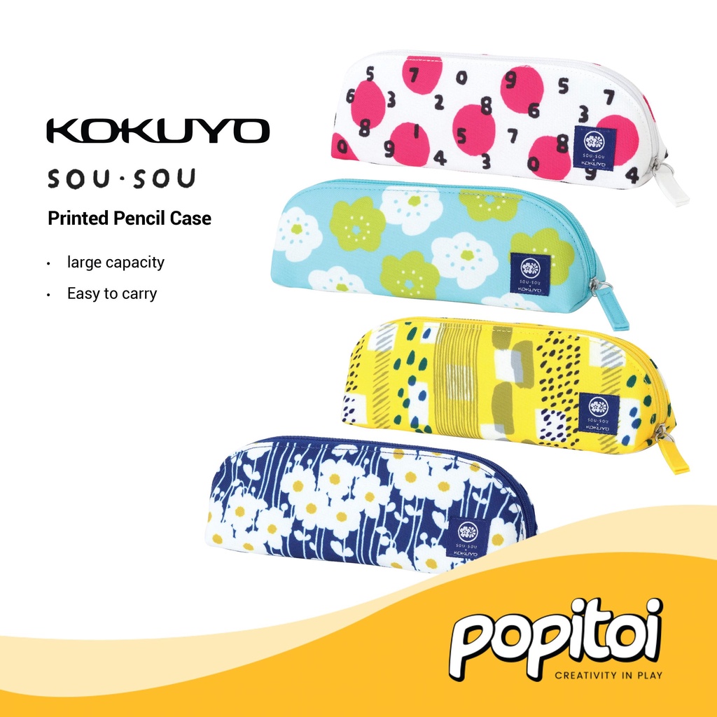 

KOKUYO X SOU SOU PRINTED PENCIL CASE POUCH KOTAK TEMPAT ALAT TULIS PENSIL PEN