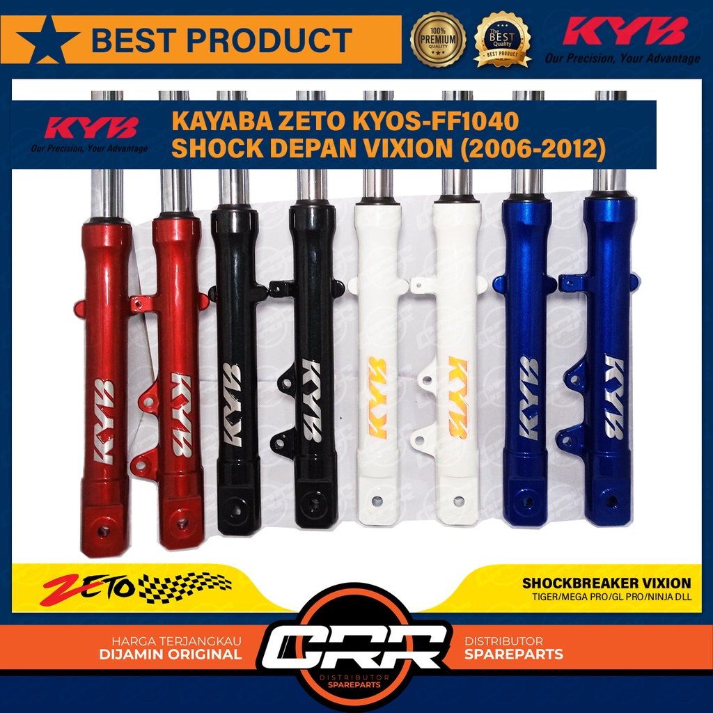 Shockbreaker Depan Fork Kayaba Zeto Yamaha Vixion Tiger Ninja Megapro GLPRO Tipe KYOS FF 1040 Sekok 