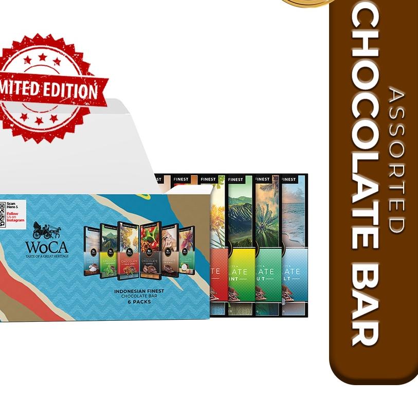 

➻ WoCA Cokelat Mix Assorted Premium Chocolate Bar 6x40 gram ☂