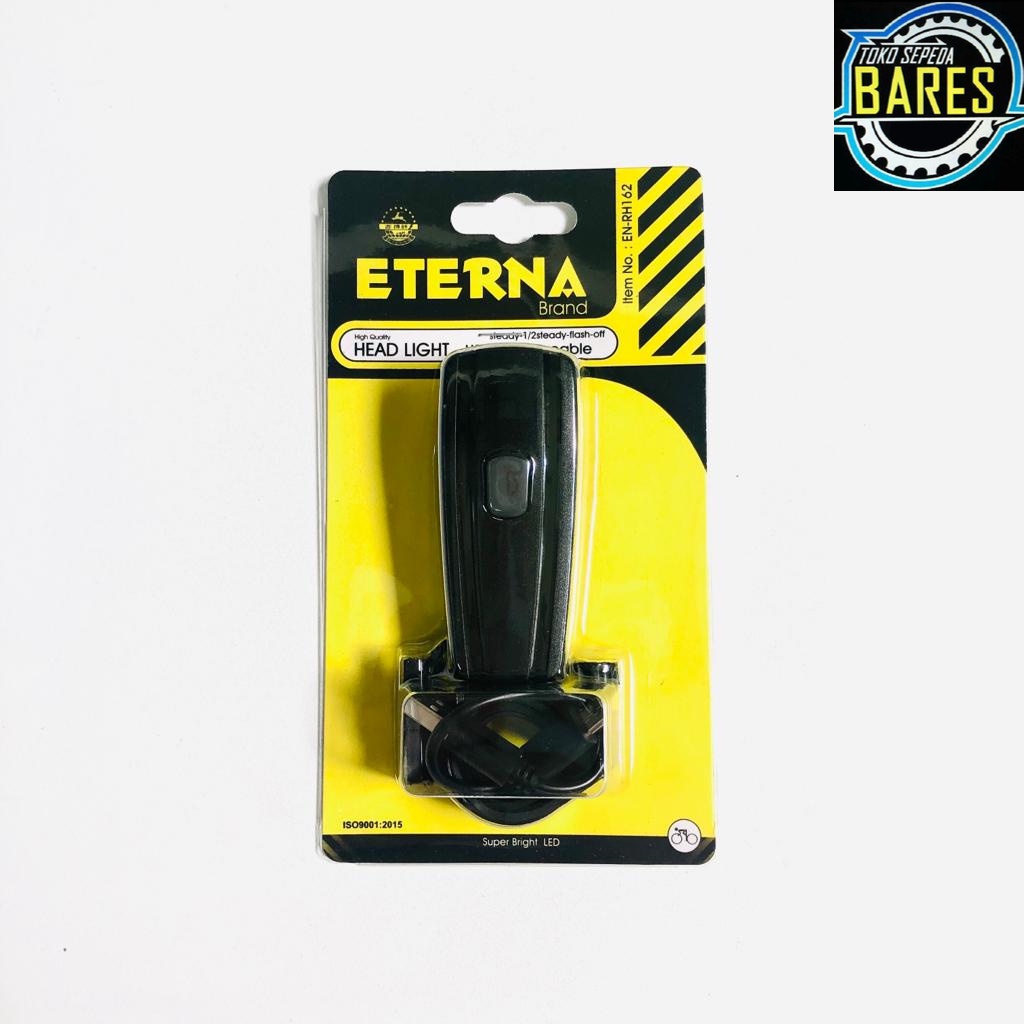 Lampu Senter Depan / Belakang Sepeda Eterna EN-RH162 / EN-808A Waterproof USB Rechargeable / Battery LED / Bicycle Light