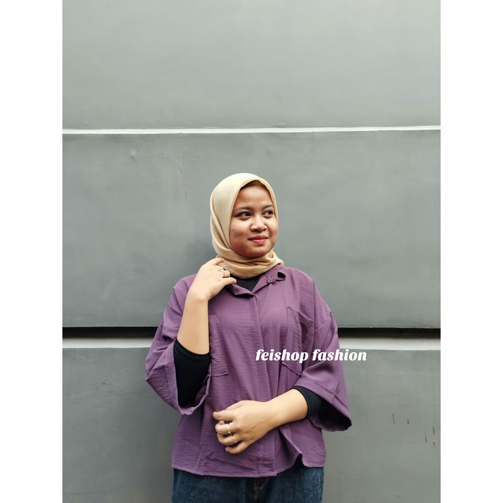 ZAVILA SHIRT // ATASAN WANITA BAHAN CRINKLE AIRFLOW