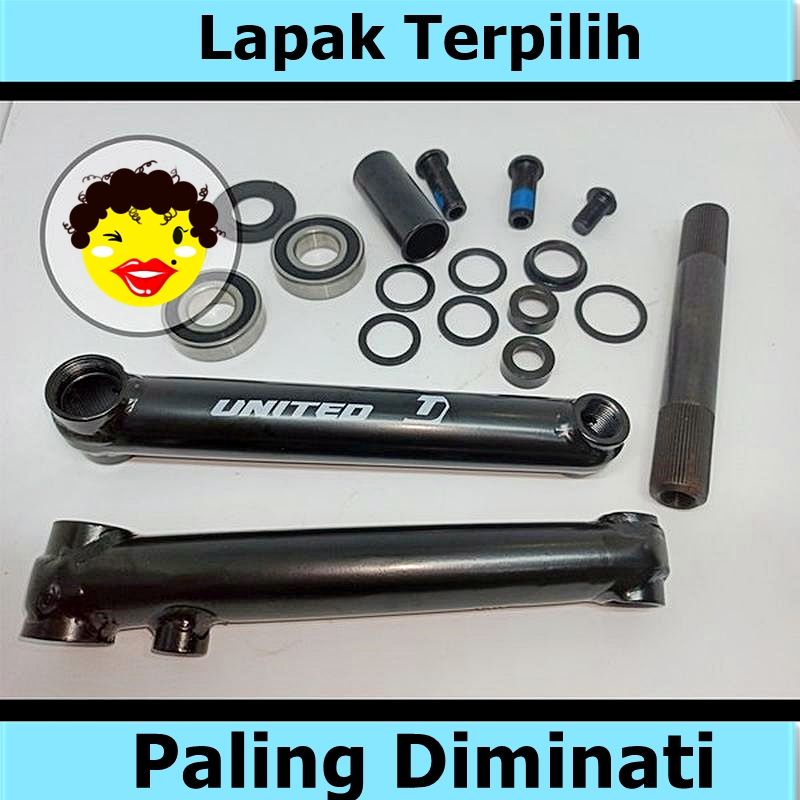 Gir Gear Crank Set sepeda BMX United BB MID Sepeda murah