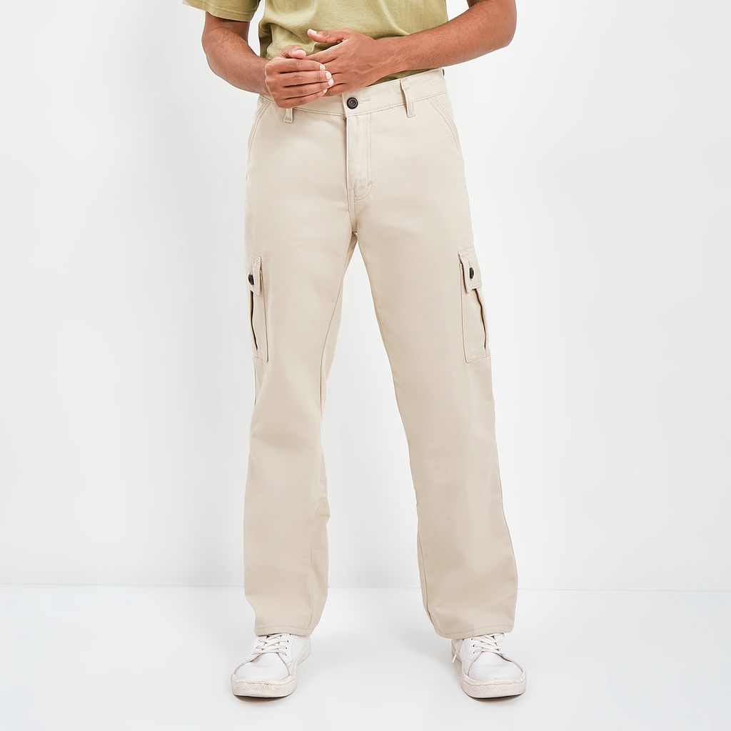 Pluviophile - Long Cargopants celana cargo panjang reguler - Cream