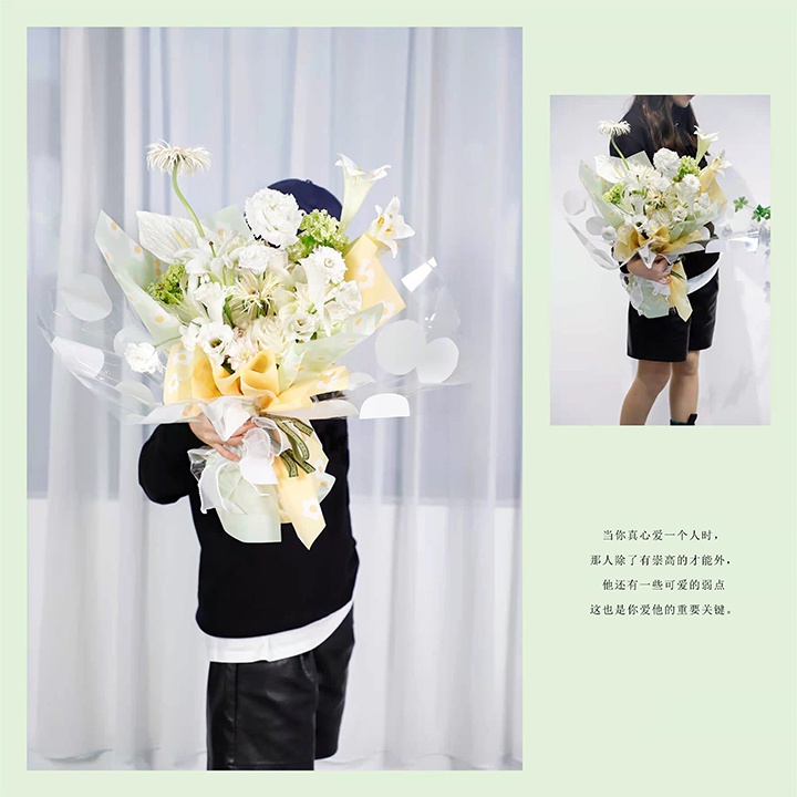 Kertas Bunga Buket Flower Wrapping Cellophane Paper Florist Bucket Ecer KB6183