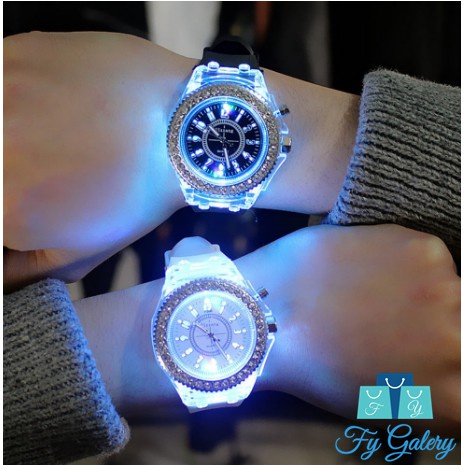 FYGALERY J101 Jam Tangan Lampu LED Watch Jam Tangan Wanita Pria Fashion Murah