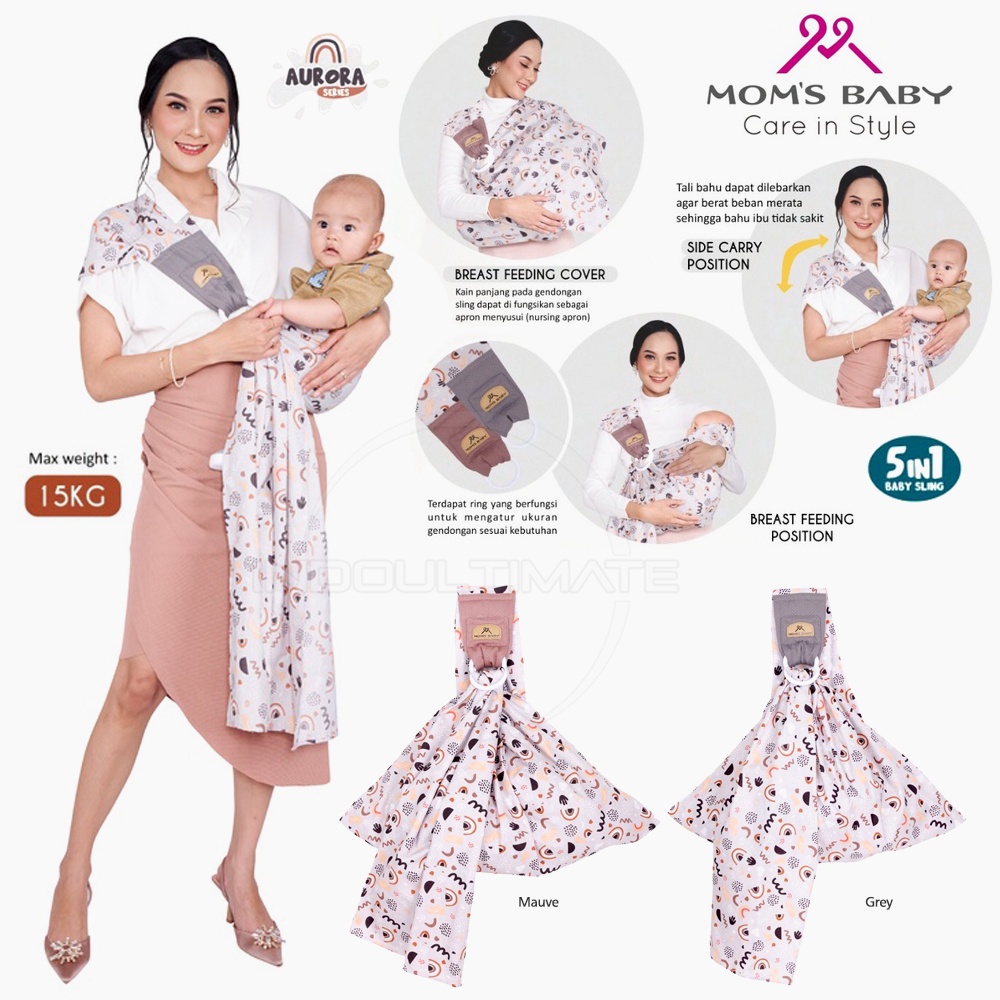 5in1 Way Gendongan Samping Multifungsi Model Terbaru 2023 BY-166 Gendongan Multifungsi MOMS BABY Gendongan Bayi Instan Anti Pegal