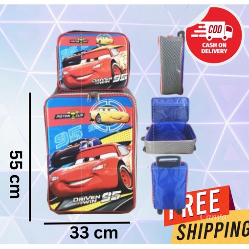 PALING MURAH  Tas Koper Set Dengan Lunch Bag Cars McQueen