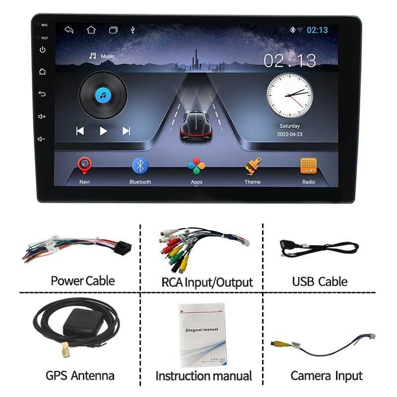 JIEMAO Head Unit Mobil Double Din Media Player HD WIFI GPS Android 9 - 8163 ( Mughnii )