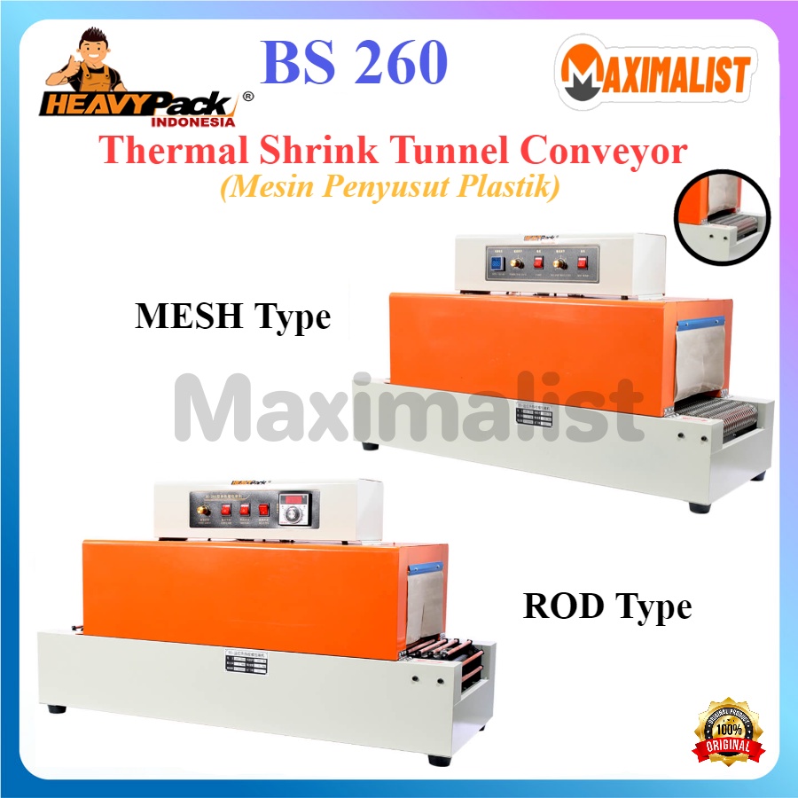 HEAVYPACK BS 260 / Mesin Shrink HEAVYPACK Shrink Tunnel Mesin Penyusut Plastik BS-260 / Mesin Shrink