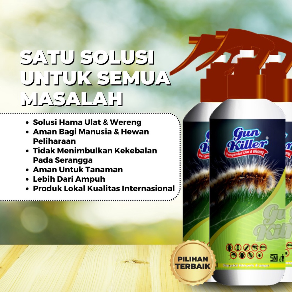 Pengendali Hama Tanaman Ulat Dan Wereng Ampuh Tinggal Semprot Pembasmi Ulat Wereng dan Sejenis Hama lainya Penggangu Tanaman Obat Cair Ulat Wereng 250ml