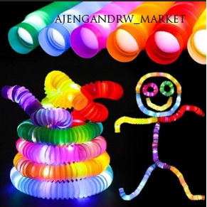 MURAH Mainan Pop Tube LED Pop Tubes LED Fidget Pop Tubes Sensory Toys ☏