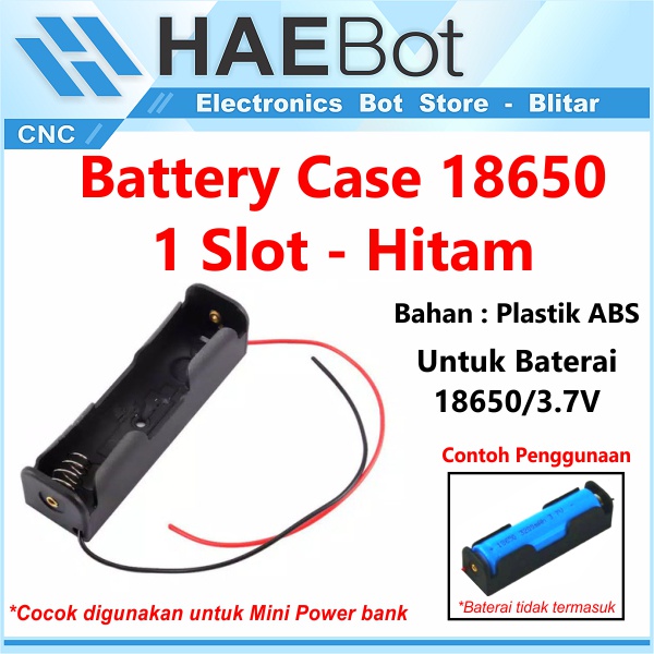 [HAEBOT] Battery Case Casing Baterai 18650 Batere Box Slot Holder Socket Kotak Wadah Power Bank Mini Rumah Holder Pegangan Rumahan