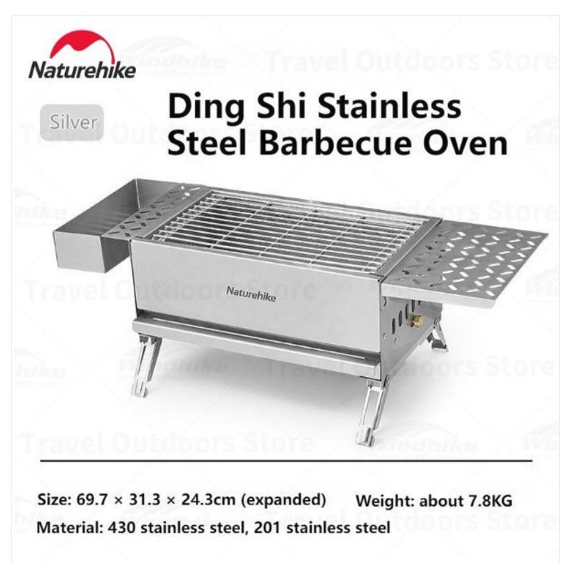STAINLESS STEEL BBQ GRILL NATUREHIKE CNH22CJ016 []
