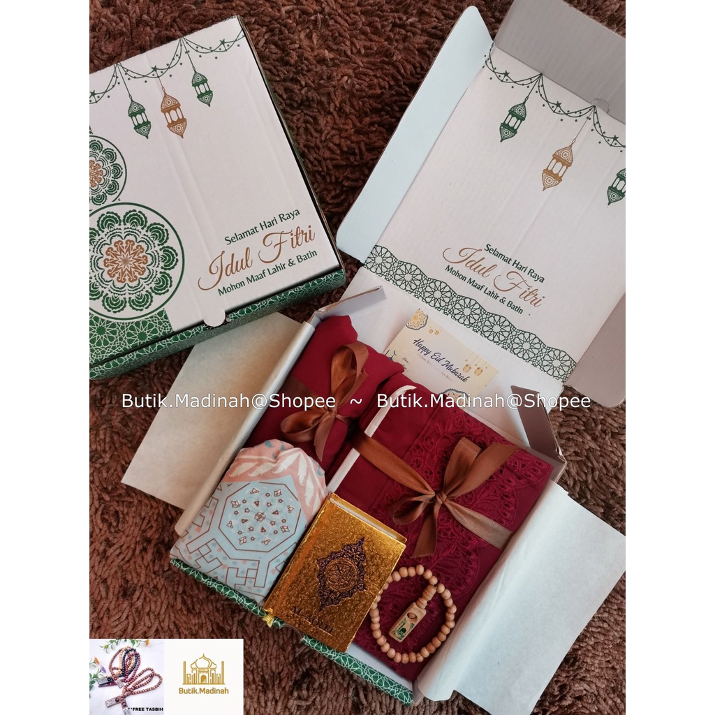 BUTIK.MADINAH PAKET HAMPERS MUKENA DEWASA FATIMAH FULL BORDIR KHADIJAH PASTELEENA SYAHRINI