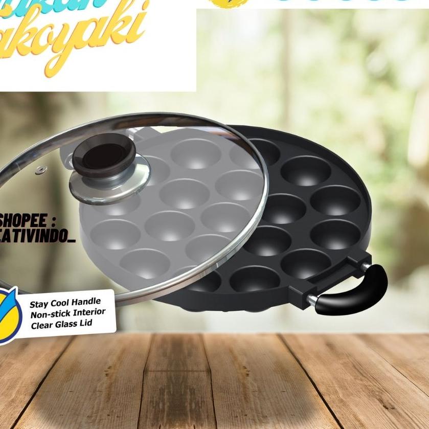 ✫ CETAKAN KUE TAKOYAKI - CETAKAN 19 LUBANG - TAKOYAKI PAN - ORIGINAL - CETAKAN 19 SUGGO - CETAKAN 19