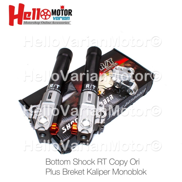 Tabung Shock Depan RT STAGE Copy Ori Plus Breket Kaliper Monoblok 4 Pi