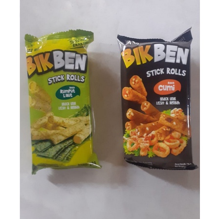 Snack Bigben Stick Roll rasa rumput laut dan cumi Balado | Snack Unik lezat dan renyah