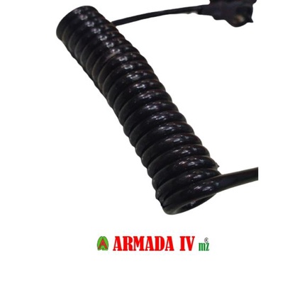 Tali Spiral Tali Sandang Pengaman Senjata Hitam