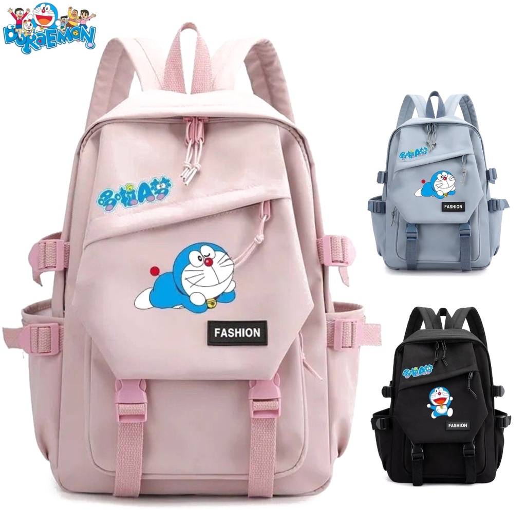 Ransel Doraemon Terbaru Kartun Tas Sekolah Anak Laki-laki Perempuan Ransel Perjalanan Harian Remaja Tas Sekolah Anak-anak