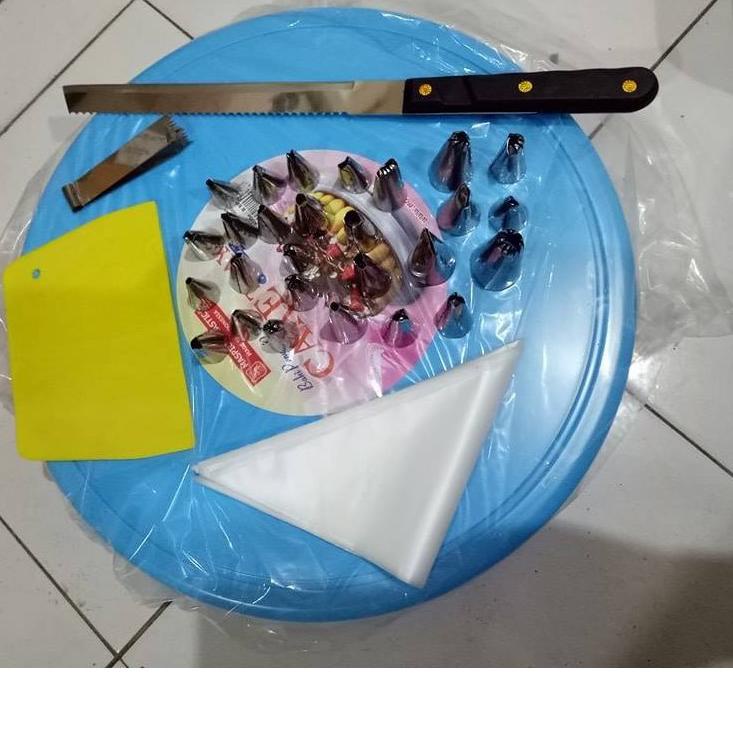 MURAH paket dekorasi tart meja putar hias kue 4