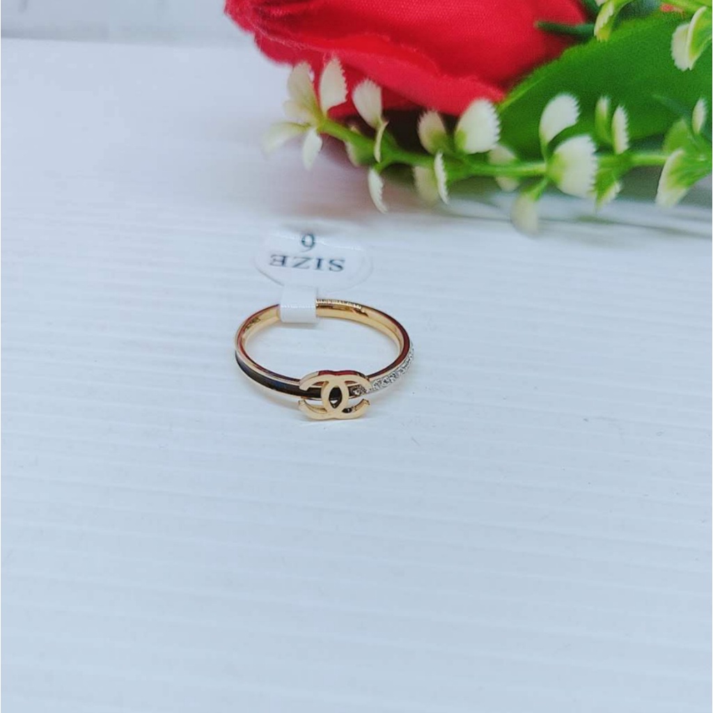 Cincin Titanium Permata Perhiasan Fashion 3113/3114/3115/3116