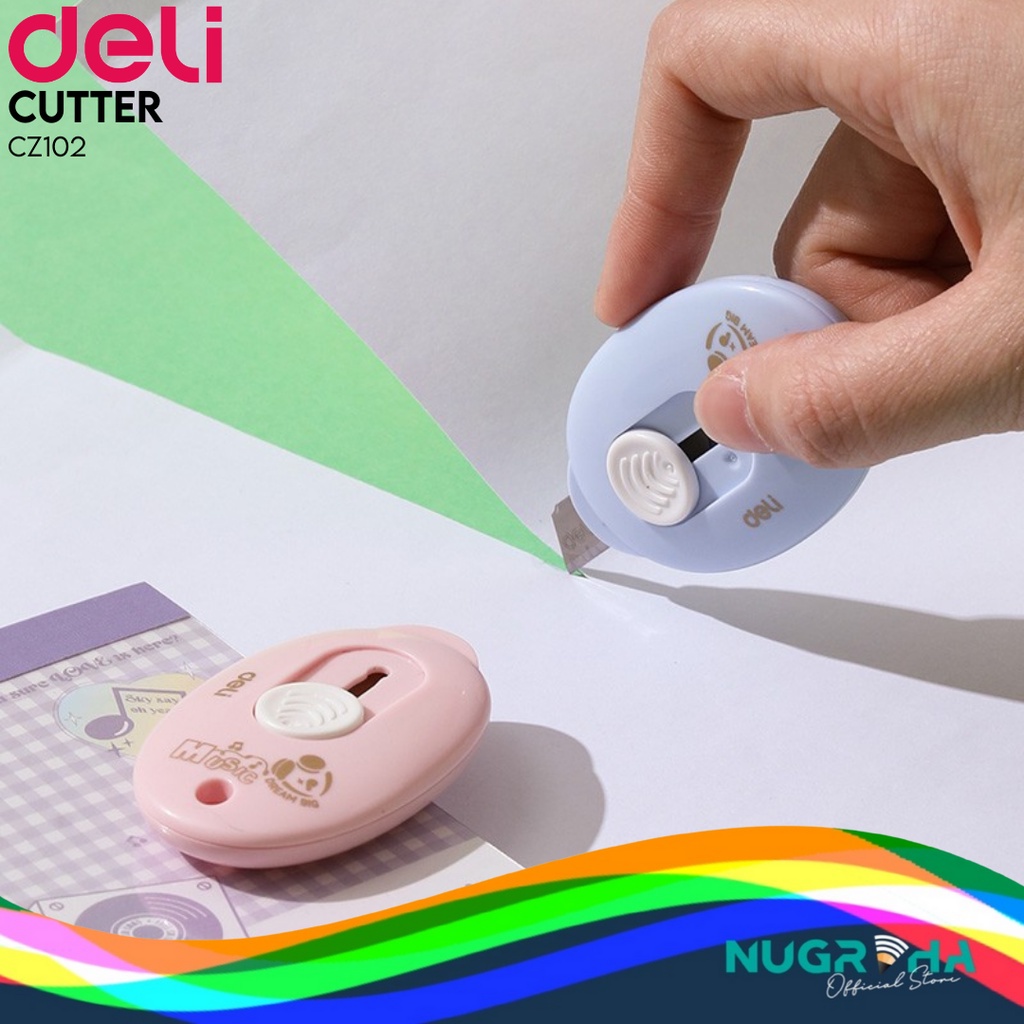 

[DELI X AGNEZ MO] Deli Mini Cutter / Cutter Portable Anti Karat CZ102