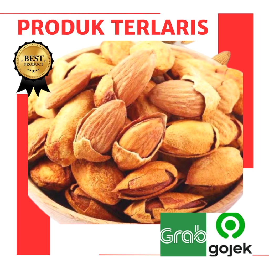 

Almon kulit rasa vanila berat kemasan 500gr