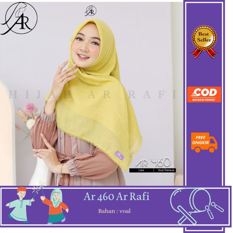 HIJAB ARRAFI JILBAB KERUDUNG SEGIEMPAT ARRAFI TERLARIS AR 460