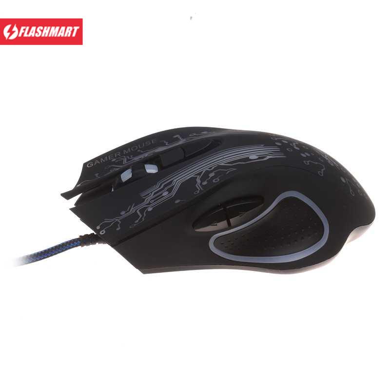 Flashmart Mouse Gaming USB 3200 DPI dengan LED RGB - X13