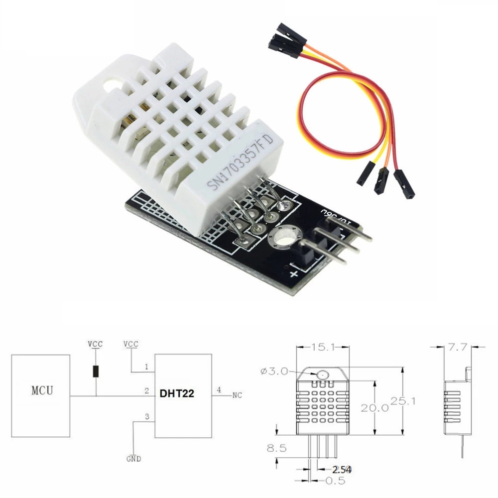 [HAEBOT] Module Sensor DHT22 Suhu Kelembaban Digital DHT 22 Arduinoo Mikrokontroller Humidity Temperature Thermistor