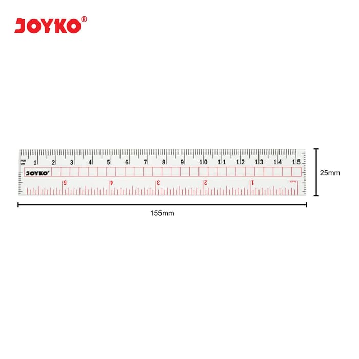 Acrylic Ruler Set / Pengaris / Busur Joyko RL-ACS1 / 1 Set 4 Pcs