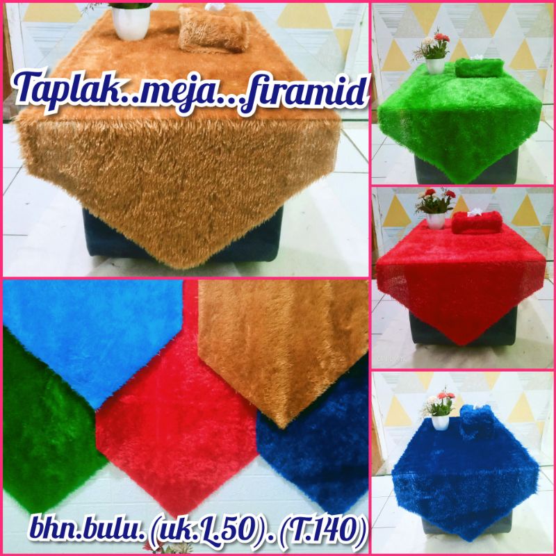 Taplak Meja Tamu.Taflak meja Bulu/Taflak meja 140+50/Taflac meja segi empat panjang