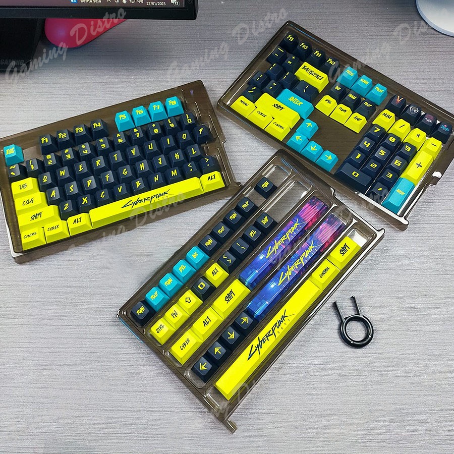 Keycaps Mechanical Keyboard Cyberpunk 2077 Cherry Profile PBT 138 Keys