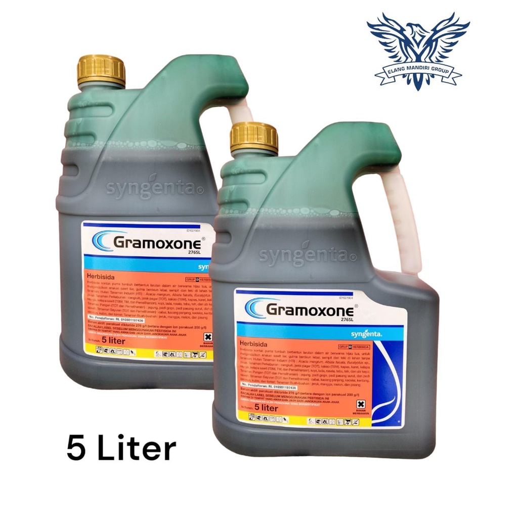 Gramoxone 276SL 5 Liter HERBISIDA Racun Pembasmi Rumput Dan Gulma Bahan Aktif Parakuat Diklorida 276