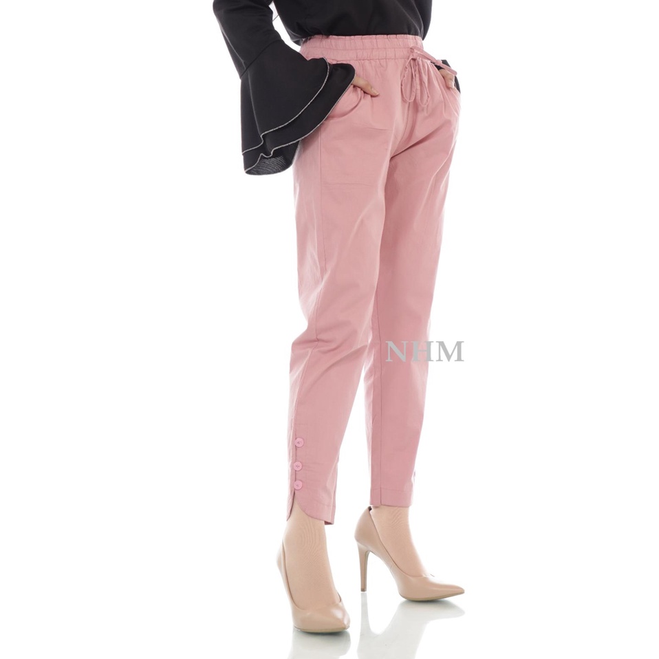 NHM Celana Wanita CINDY PANTS Katun streetch, Celana Formal Casual