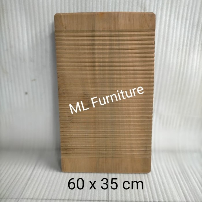 TERBARU- Papan Penggilasan / Cuci Baju Jumbo Kayu Jati Asli (PROMO)