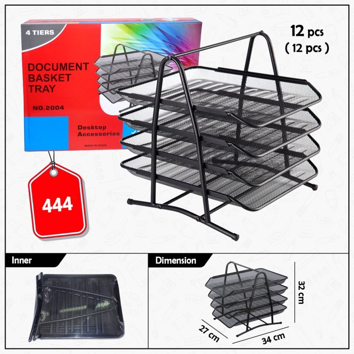 

Document Tray / Rak Tempat Dokumen 4 Tingkat (444) Star Seller
