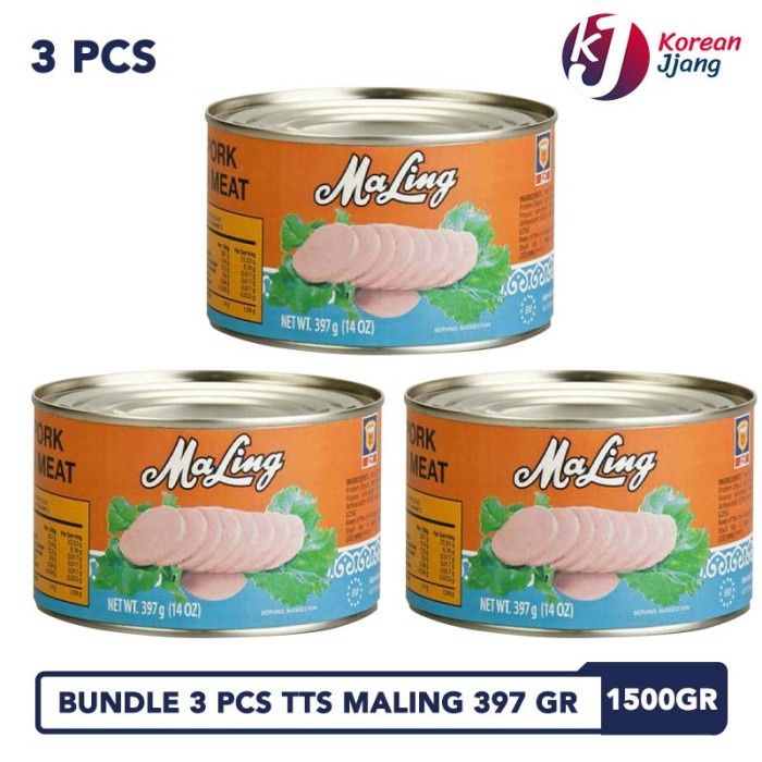 

BUNDLE 3 PCS - TTS MALING PORK LUNCHEON MEAT DAGING BABI OLAHAN 397GR