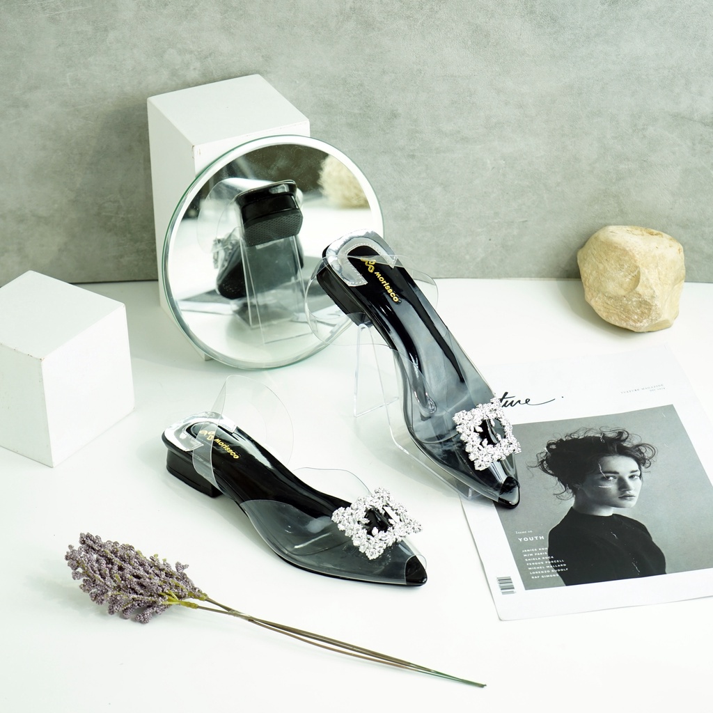 Sandal Wanita Adelia Heels Mika 3CM B-CK 03