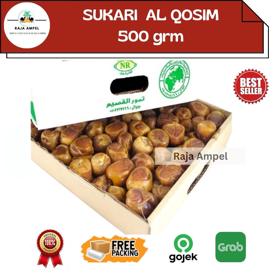 

Kurma Raja Sukari 500gr Kemasan Twinwall Al Qassim Kurma Sukkari Premium untuk Suplemen Kesehatan Oleh Oleh Haji dan Umroh