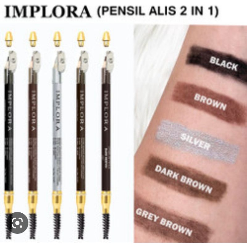 Pensil Alis Mata Implora 100% Original [BPOM]