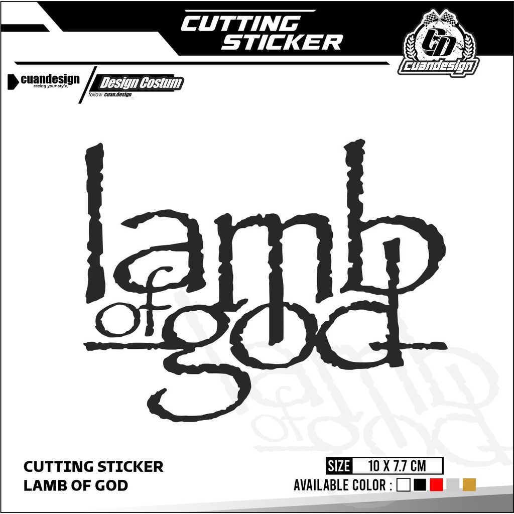 CUTTING STICKER BAND LAMB OF GOD LOGO | STIKER CUTTING LOGO BAND LAMB OF GOD