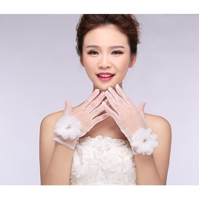 Sarung Tangan Pengantin Wanita Wanita Sarung Tangan Bunga Sarung Tangan 2023