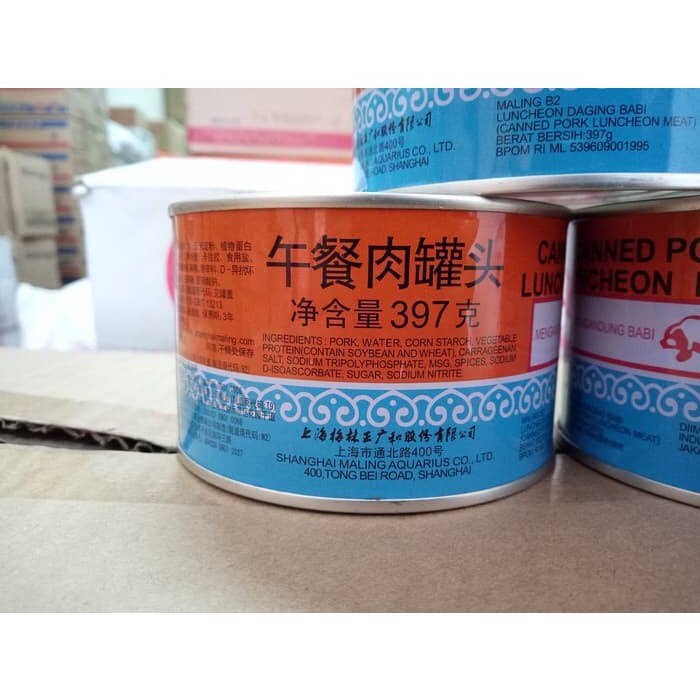 

Ma Ling Canned Pork Luncheon Meat / Maling Daging Babi Kaleng